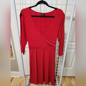 Torrid Bold Red Long Sleeve Dress
